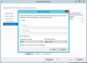 Create NFS Share on Windows Server - Terataki